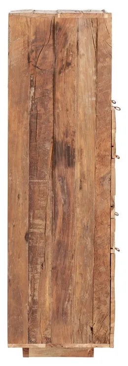 furniture-nabytek.cz - Masívna komoda Oldwood z recyklovaného tvrdého dreva, lakovaná, prírodná farba – 80×40×145 cm