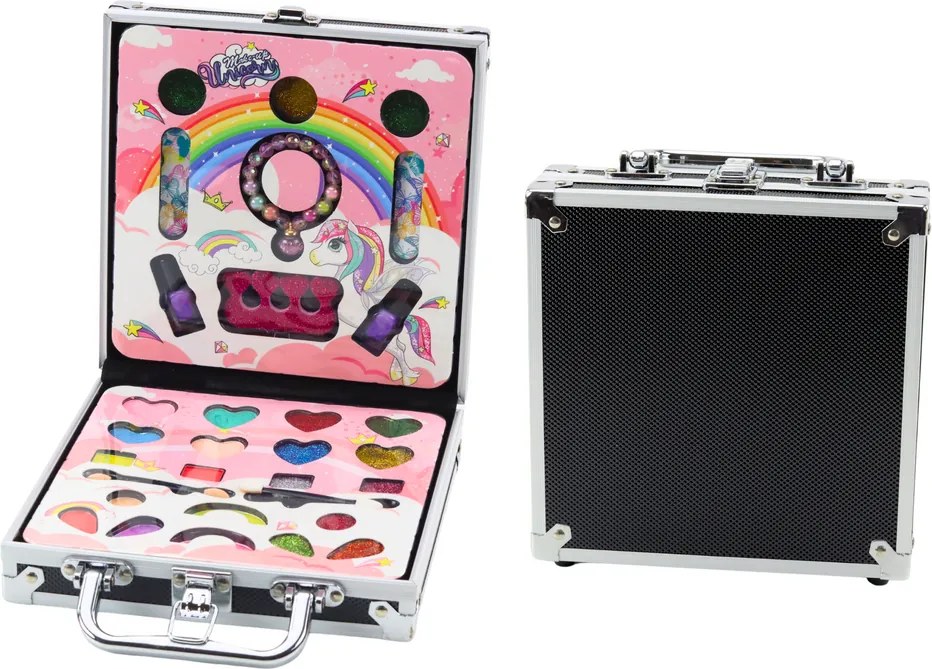LEAN Toys Beauty Set in a Suitcase Shadows Glitters Lacquers Black