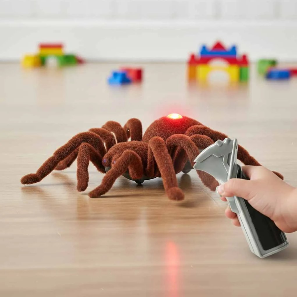 KIK Diaľkovo ovládaná tarantula – chlpatý robotický pavúk s ovládačom