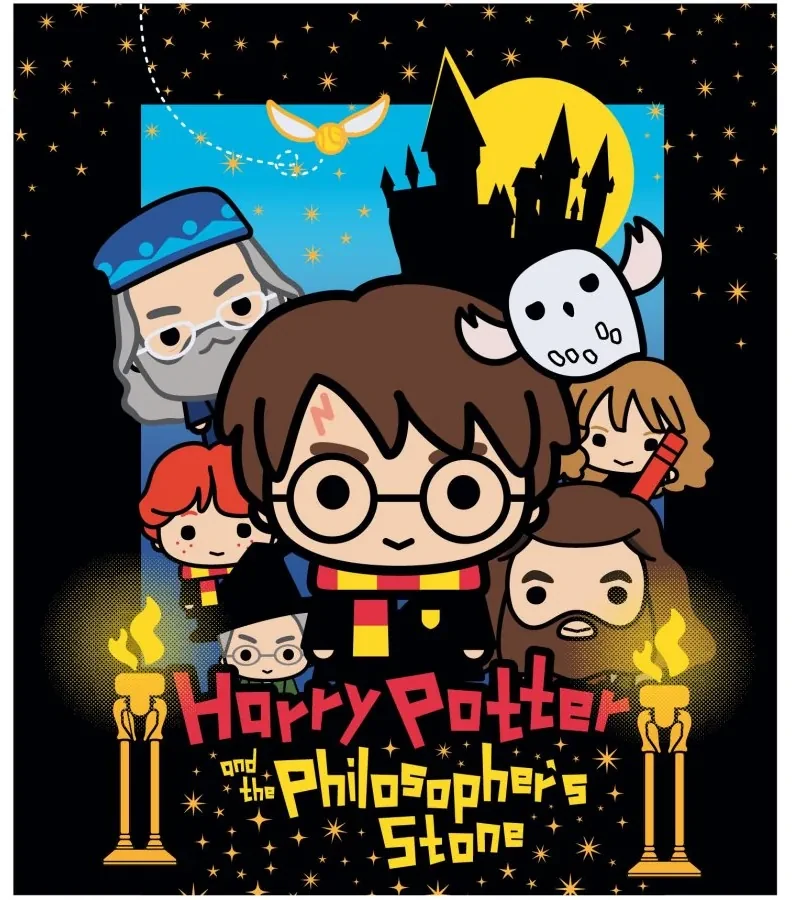 Detská deka Harry Potter s priateľmi - nano coral s gramážou 220 gr./m² - 120 x 150 cm