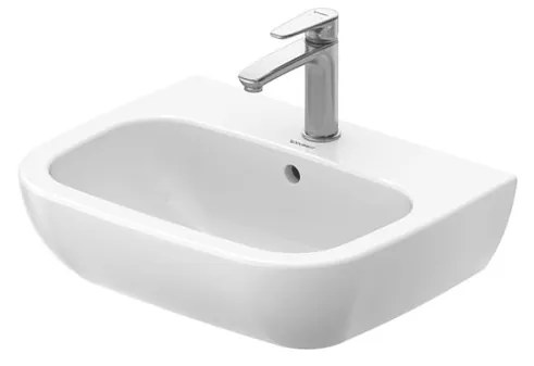 Duravit D-Code - Umývadlo 550x430 mm, s prepadom, biela 23105500002