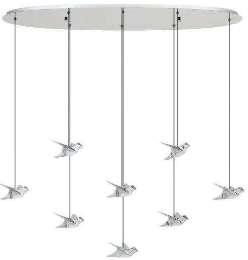 Eglo 390401 - LED Stmievateľný luster na lanku PARATEBUENO 8xLED/4,2W/230V chróm