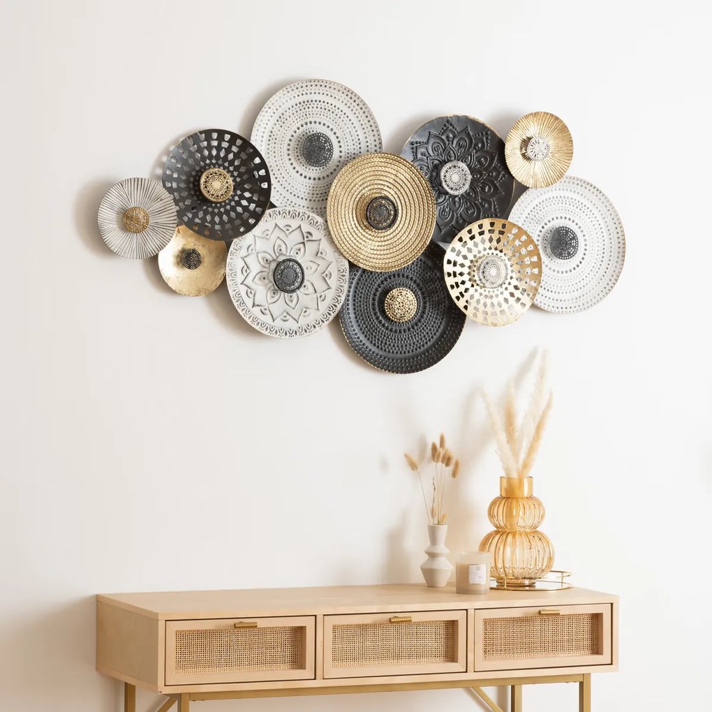 Kovová dekorácia na stenu Moe 134x68 cm