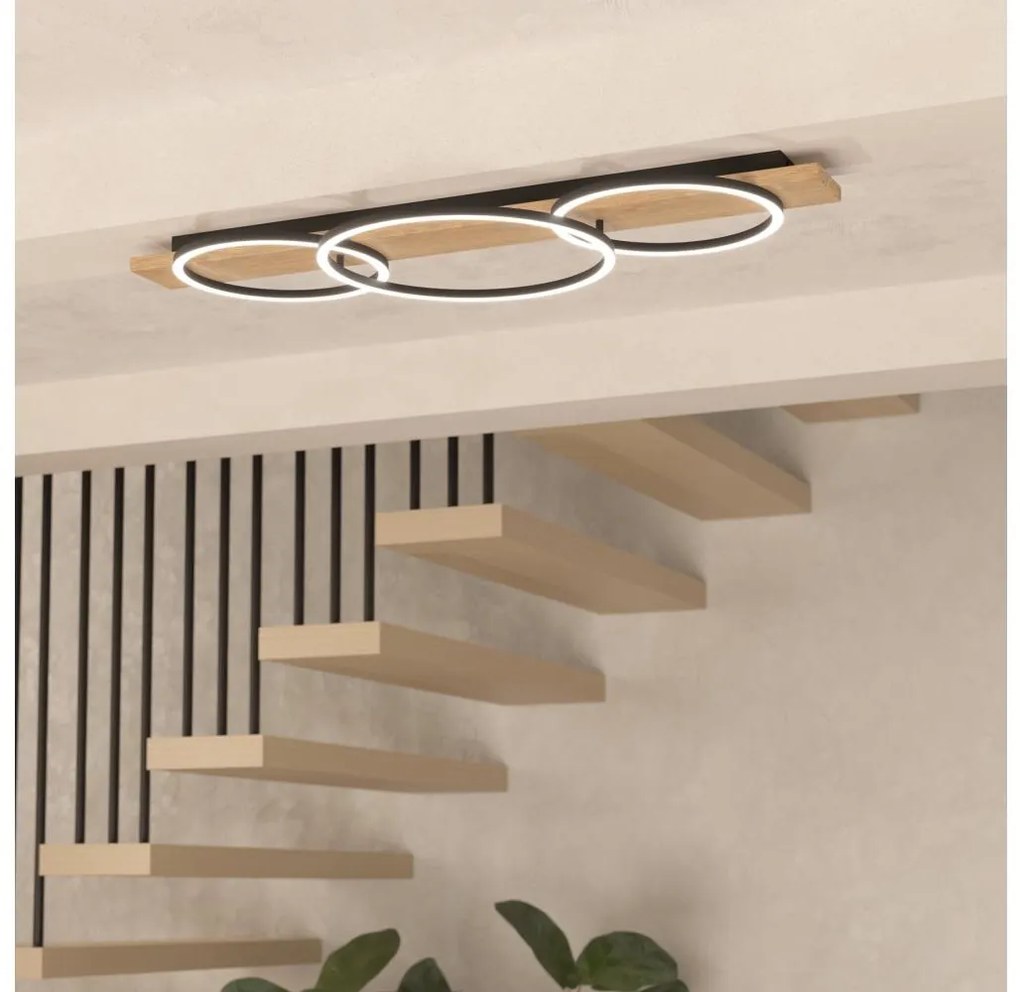 Eglo 901717 - LED Stropné svietidlo BOYAL 3xLED/12W/230V 3000K béžová/čierna