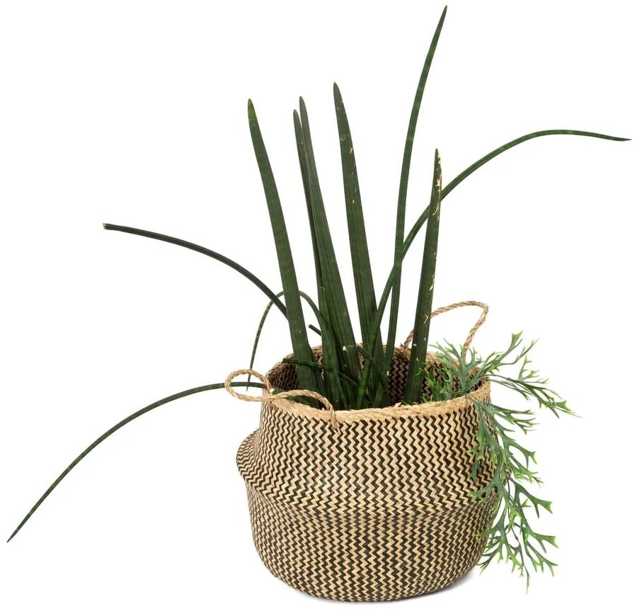 Úložný košík z morskej trávy Compactor Zic Zac, ⌀ 45 cm