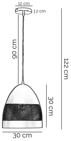 ONLI - Luster na lanku POLLY 1xE27/22W/230V čierna