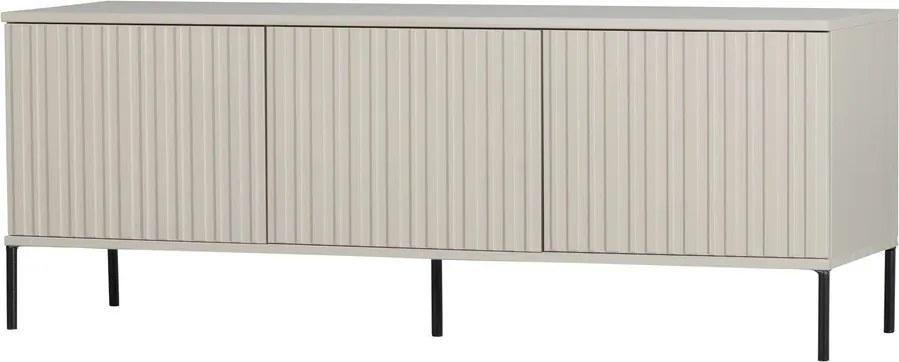 Svetlosivý TV stolík z borovicového dreva 150x56x44 cm New Gravure – WOOOD