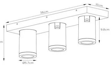 Lucide 09930/15/31 - LED Stmievateľné bodové svietidlo TAYLOR 3xGU10/5W/230V IP44