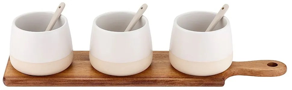 Biele servírovacie misy v súprave 3 ks z kameniny Host – Ladelle