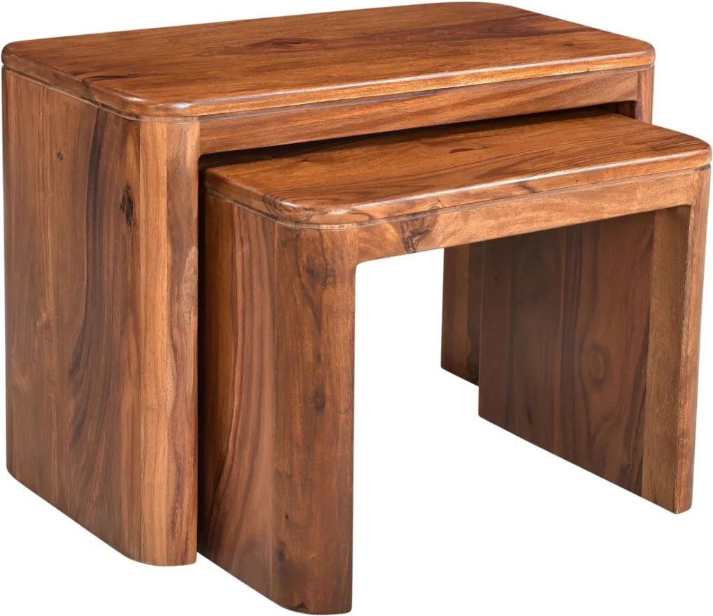 Bighome - MONTREAL Príručný stolík 59x30 cm, hnedá, palisander