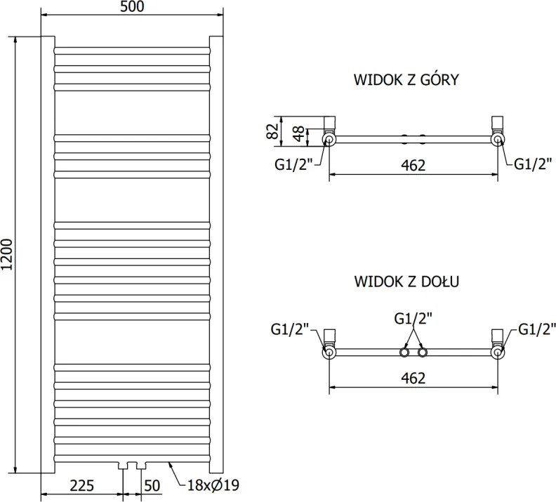 Mexen Yodo vykurovacie teleso 1200 x 500 mm, 389 W, biela, W113-1200-500-00-20