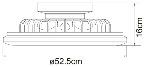 Globo 03628B - LED Stmievateľné stropné svietidlo s ventilátorom LED/30W/230V + DO
