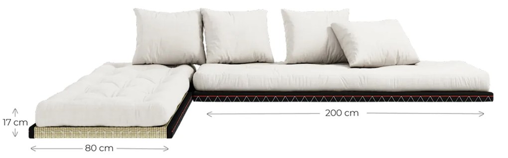 Variabilná pohovka Chico Tatami mat/Clay brown 85 × 200 × 80 cm