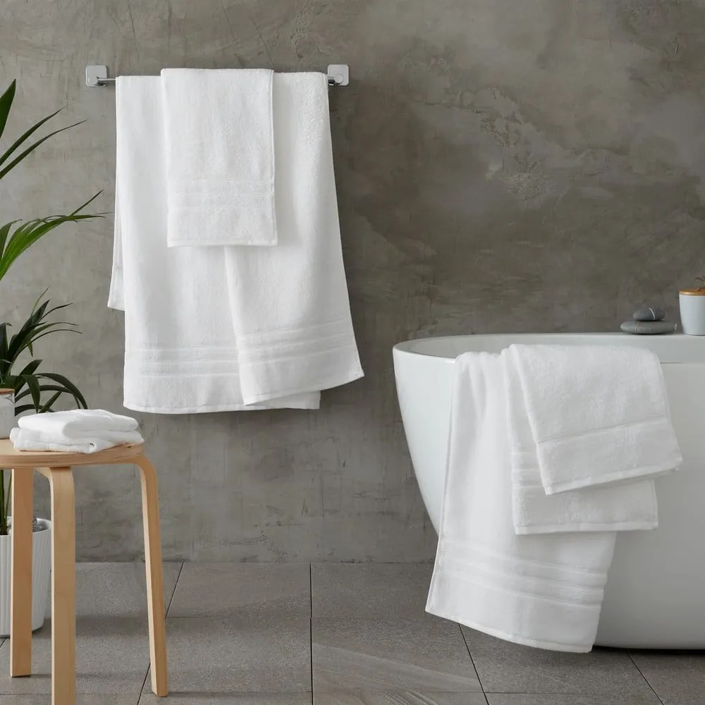 Biele froté bavlnené uteráky v súprave 2 ks 30x30 cm Zero Twist – Catherine Lansfield