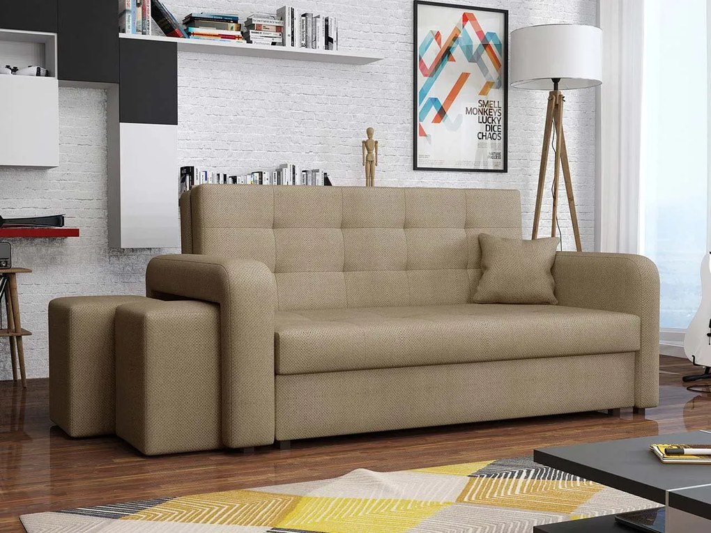 Pohovka s taburetkami Clivia Home III, Taburetka: ľavá strana, Dostupné poťahy: Enjoy 24