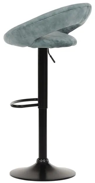 Autronic BONTEC Barová stolička, modrá, látka, AUB-822 BLUE4 Farba: Šedá