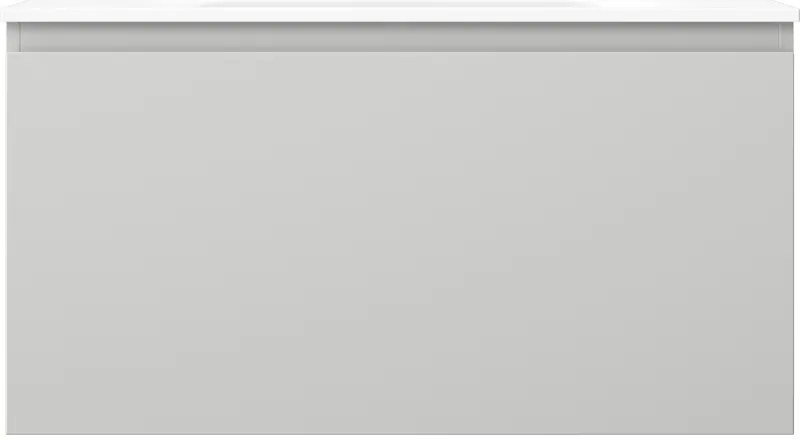 Mexen Orio, kúpeľňová skrinka 90 cm s umývadlom Vela, 1 zásuvka, šedá matná/biela matná, 91A10-09047-1-BF62-W23M01