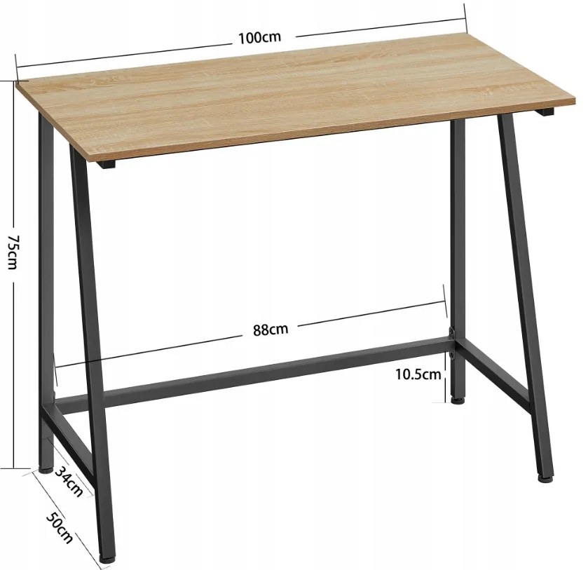 Set do pracovne stôl TAYLOR SONOMA 100x50 cm + kreslo AVOLA VELVET kráľovsky modré