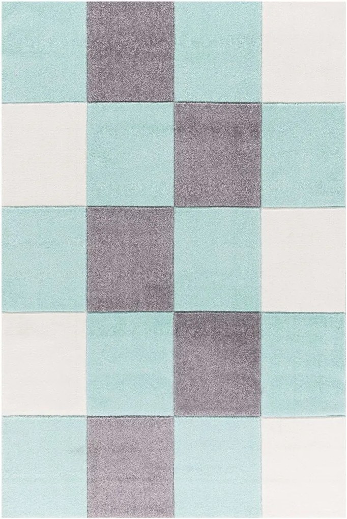 MAXMAX Dětský koberec čtverce - mátový 160x230 cm 120x180 cm 160x230 cm