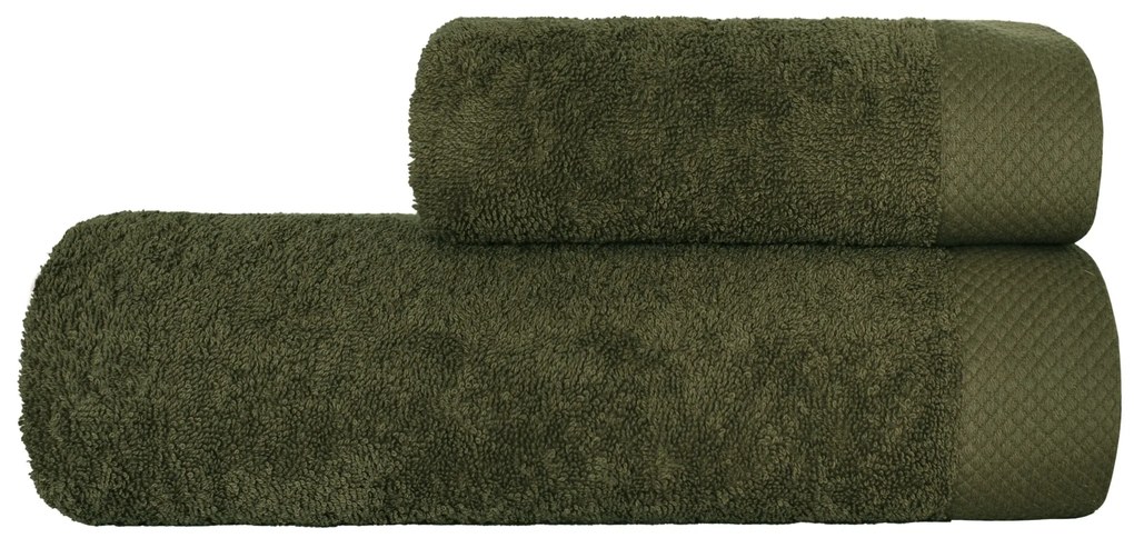 Bavlnený froté uterák BOHO 70x140 cm zelený