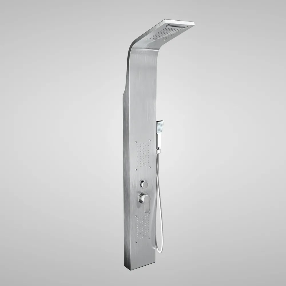 Bologna Silver sprchový panel, nehrdzavejúca oceľ