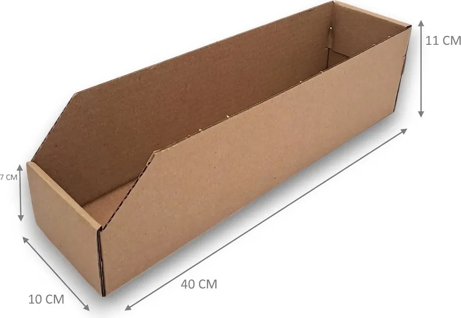 KARTON PAK Úložné boxy na oblečenie, organizéry do skrine EKO KARTÓN 10 x 40 cm