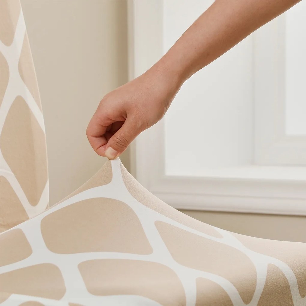 4Home Napínací poťah na stoličku Sand 45 - 50 cm, sada 2 ks