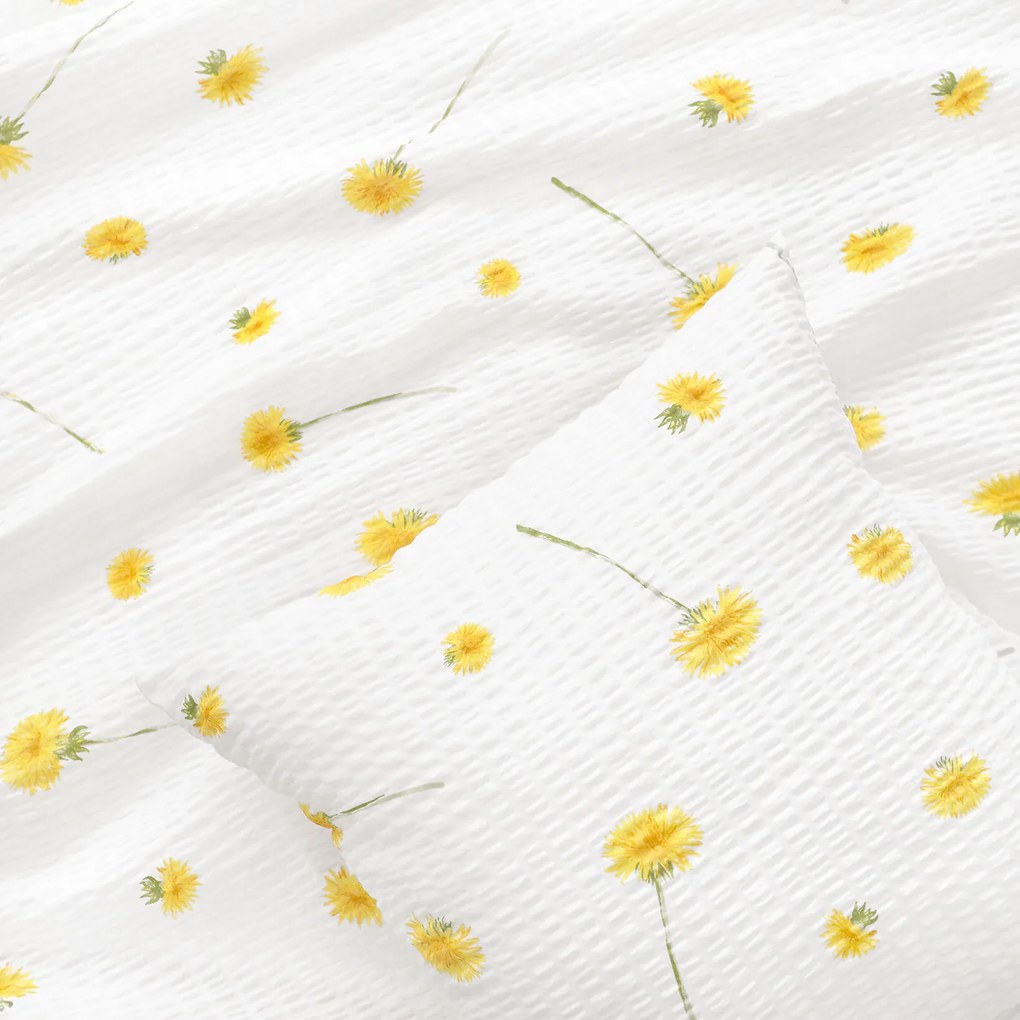 Goldea krepová obliečka na vankúš - púpavy 40 x 40 cm