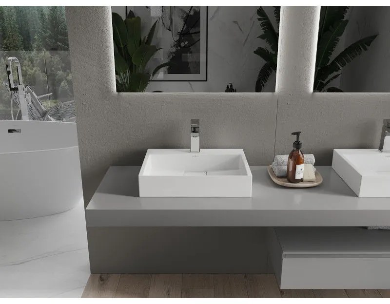 Mexen Ava, umývadlo na dosku z konglomerátu 50 x 38 cm, biela, 23015001