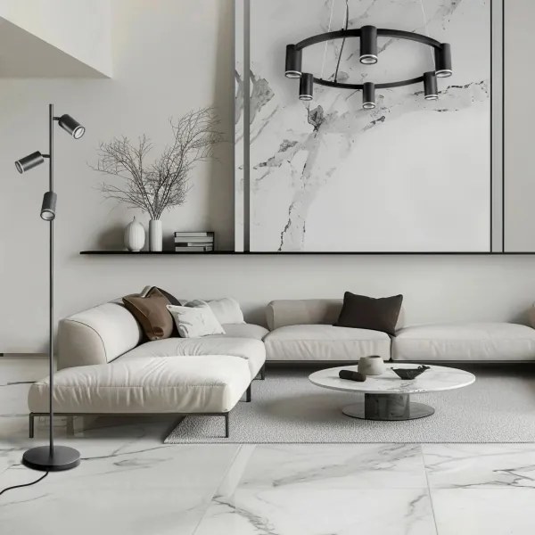 Luster na lanku PARIS 6xGU10/12W/230V čierna