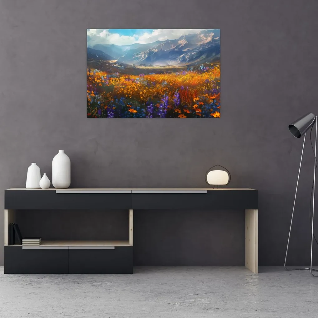 Obraz - Maľovaná horská krajina II. (90x60 cm)