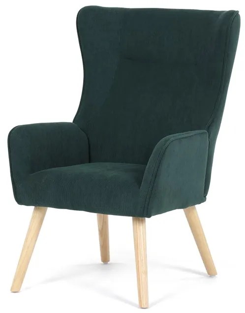 Autronic BONTEC Kreslo ušiak, modrá, menčestrová látka, AK-314 BLUE2 Farba: Zelená