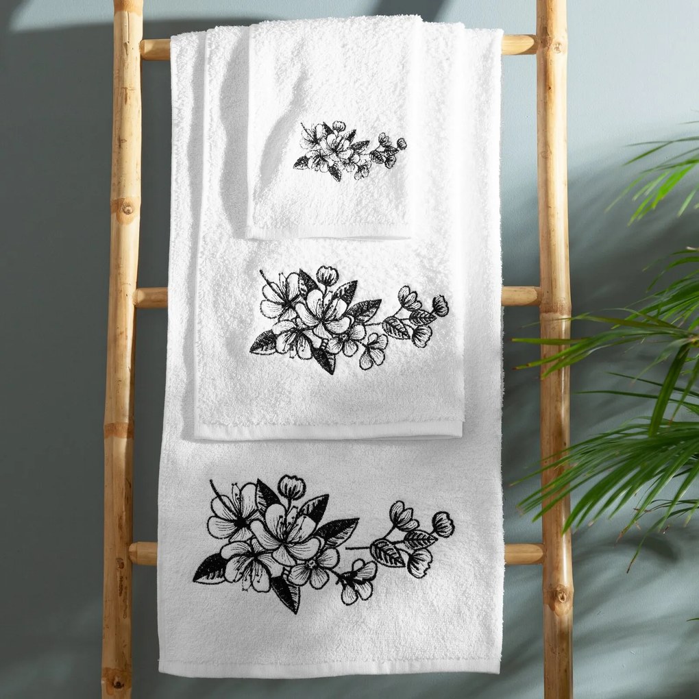FROTÉ UTERÁK SOFIA SADA 1KS 30X50 CM, 1KS 50X90 CM, 1KS 70X140 CM BIELA