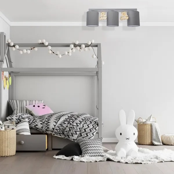Detské stropné svietidlo BEAR 3xE27/60W/230V