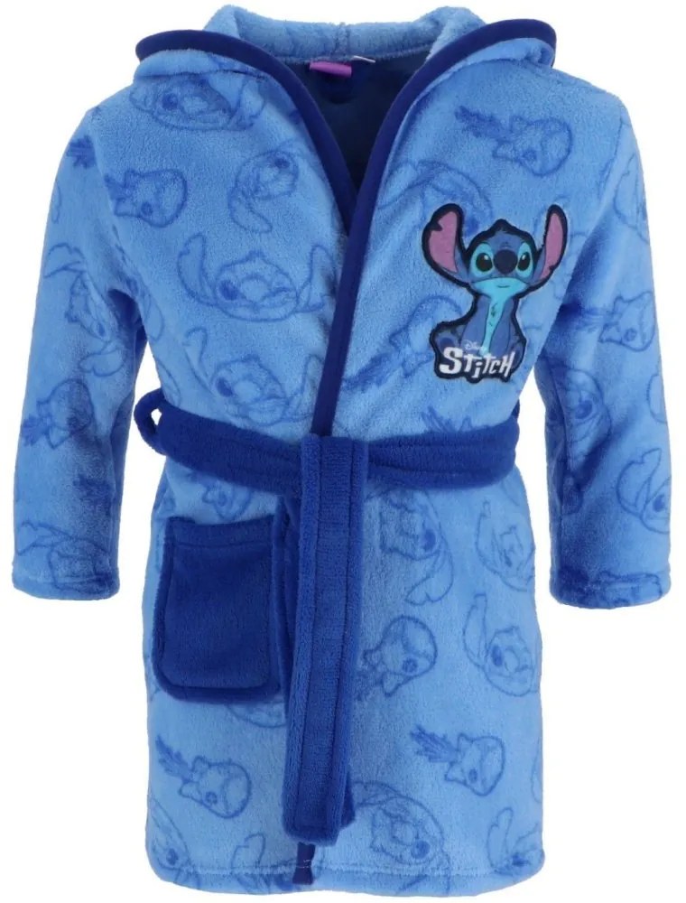 Chlapčenský coral fleece župan s kapucňou Lilo & Stitch, 98 / 104