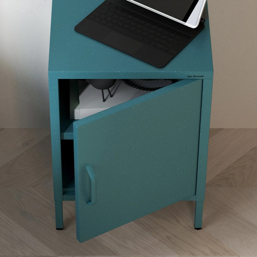 Nočný stolík MIA, 424 x 595 x 400 mm, Modern: morská farba