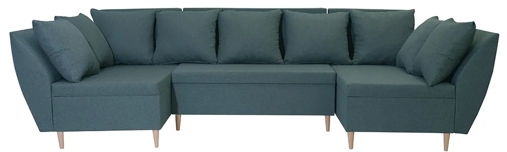 Rohová sedacia súprava s funkciou spania ALEX-U Rozkládací pohovka s funkcí spaní ALI-U Tyrkysová