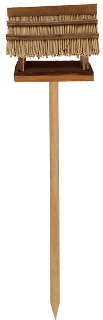 Zapichovacie kŕmidlo pre vtáky Lilly, 111x28,5x27 cm, drevo, hnedá