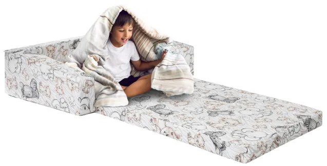 Cestovná postieľka DREAMER zebra / lev / slon