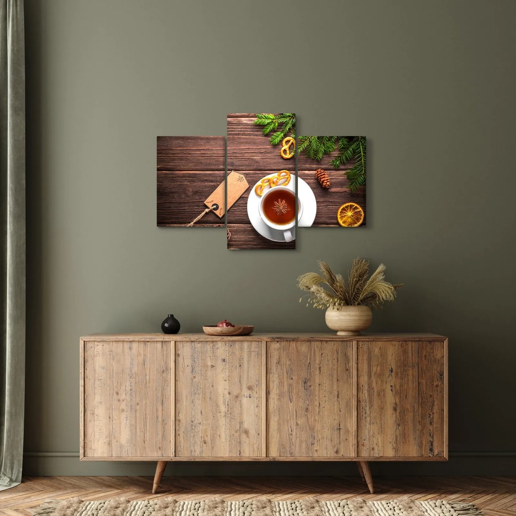 Obraz - hrnček s dekoráciami (90x60 cm)