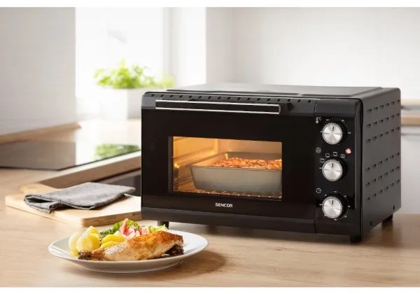 Sencor - Elektrická rúra 20 l 1650W/230V čierna