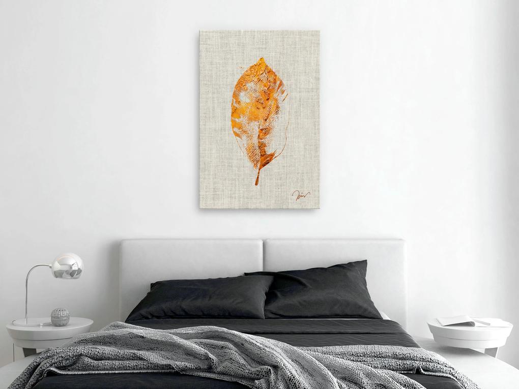 Artgeist Obraz - Golden Flora (1 Part) Vertical Veľkosť: 20x30, Verzia: Premium Print