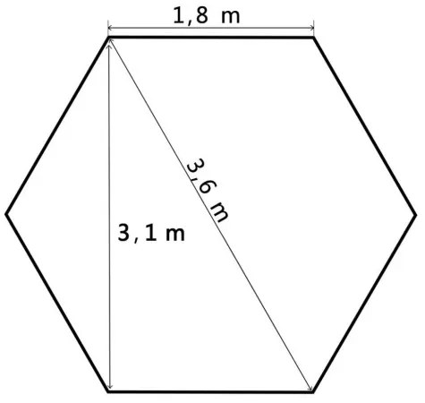 vidaXL Šesťhranný rozkladací záhradný stan, tmavomodrý, 3.6x3.1 m-