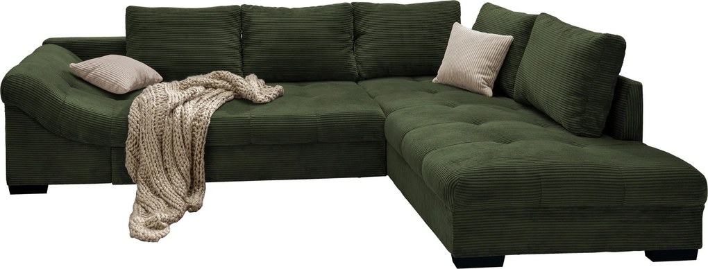 XXXLutz ROHOVÁ SEDAČKA, textil, tmavozelená P & B - Sedačky - 002310006713