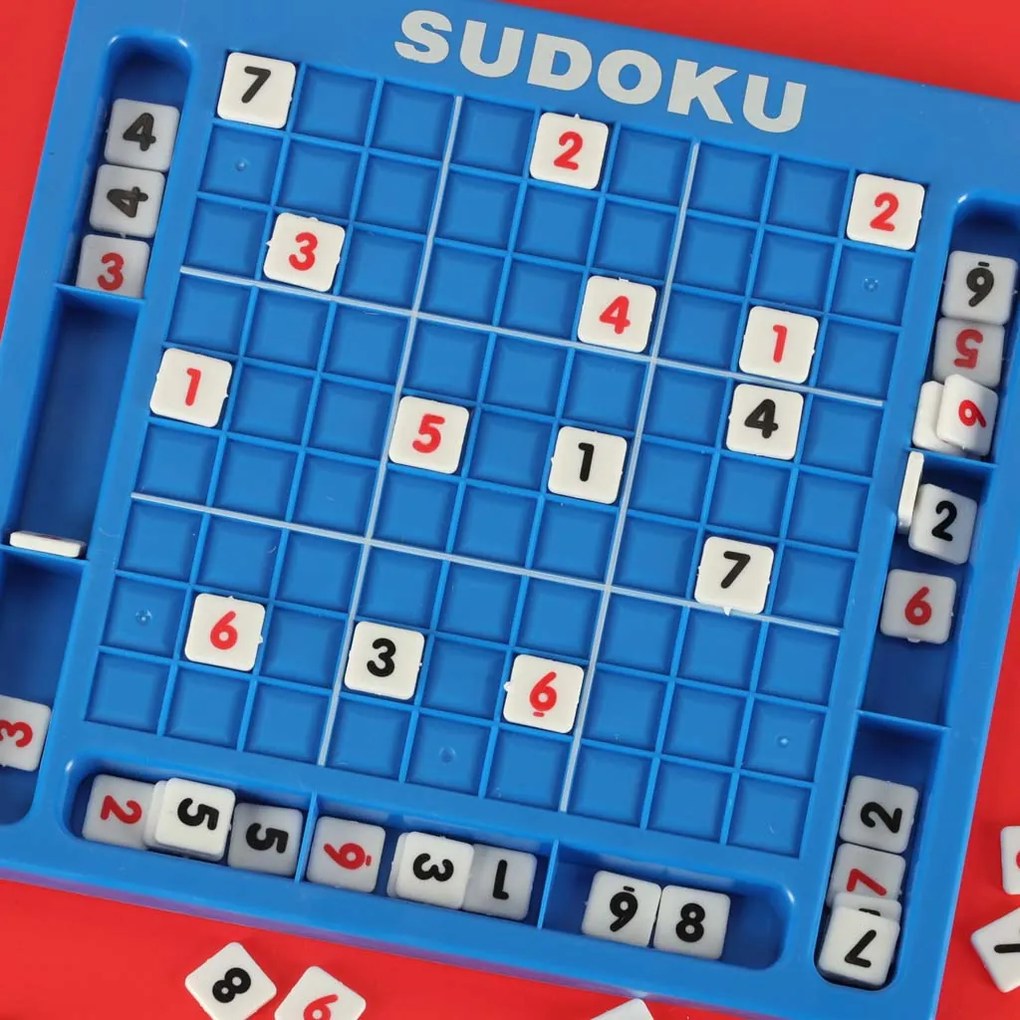 KIK Sudoku číselné - logická hra pre deti 3+ | 81 kociek, plastová doska, edukatívna