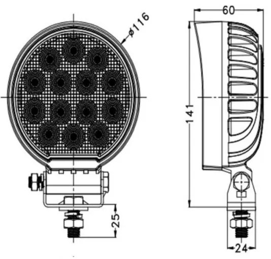 LED Bodové svietidlo pre automobil OSRAM LED/56W/10-30V IP68 5700K