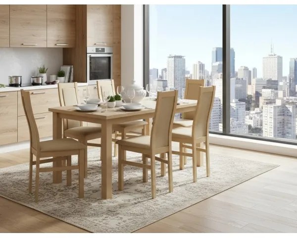 Jedálenská stolička ZOE dub/krémová