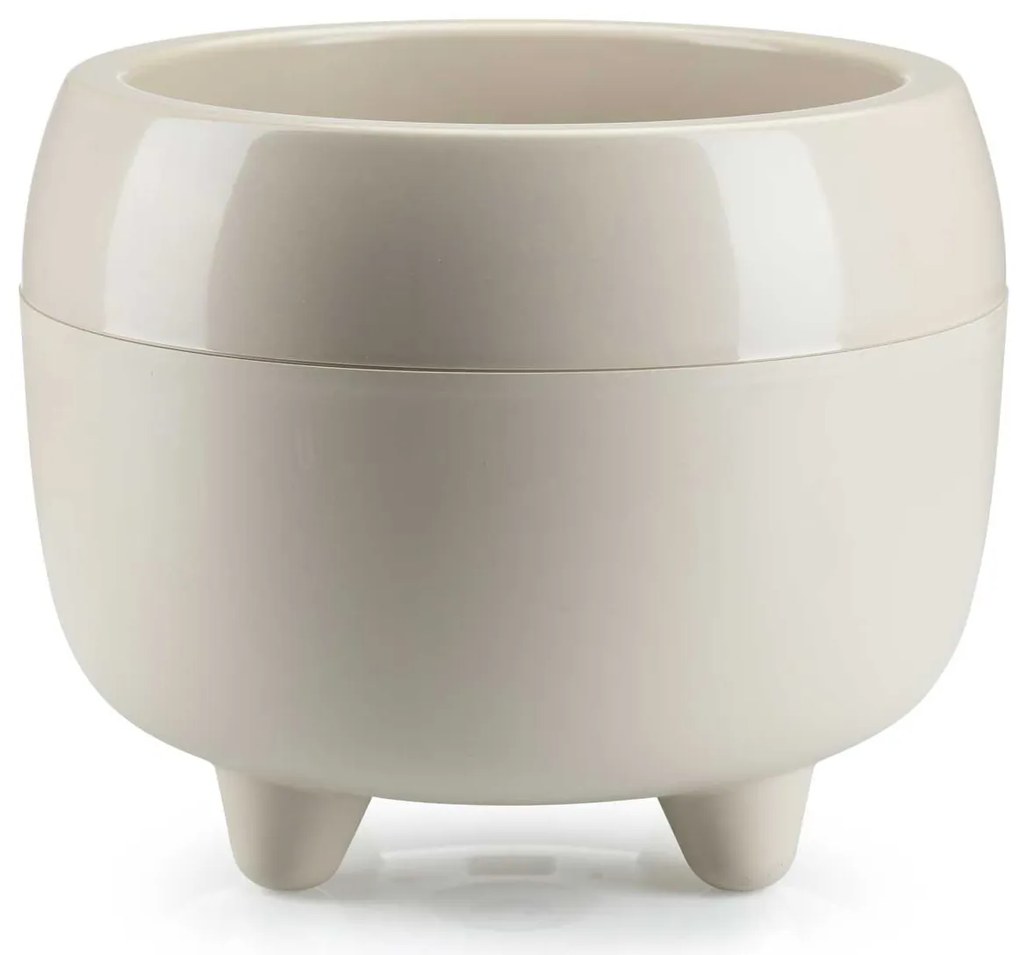 PLASTOVÝ KVETINÁČ BOTANICA 30X24 CM BÉŽOVÁ