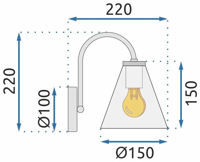 Nástenná lampa FOREST APP933-1W biela