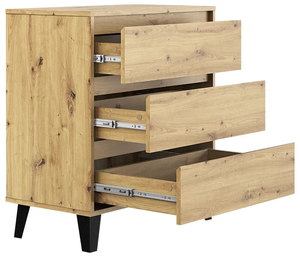 Komoda BOGAN 3S70, dub artisan